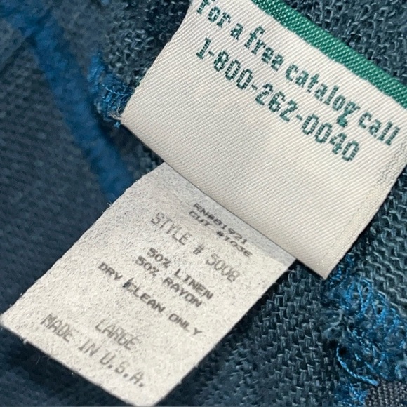 Vintage Coldwater Creek Linen Rayon Maxi Skirt Teal Size Large - Picture 8 of 9